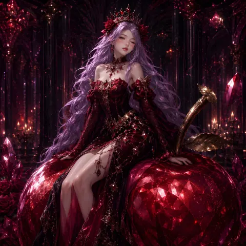 Gothic Rose Queen Fantasy Art