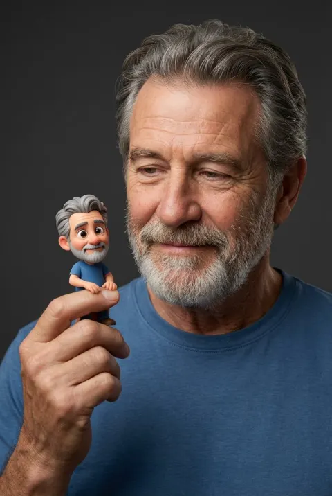 Fantasy Clone on Fingertip: Hyperreal Portrait