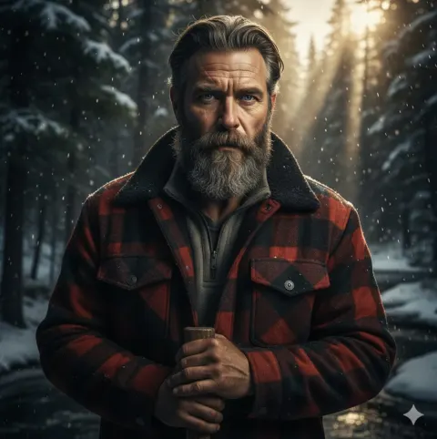 Rugged Lumberjack Cinematic Portrait