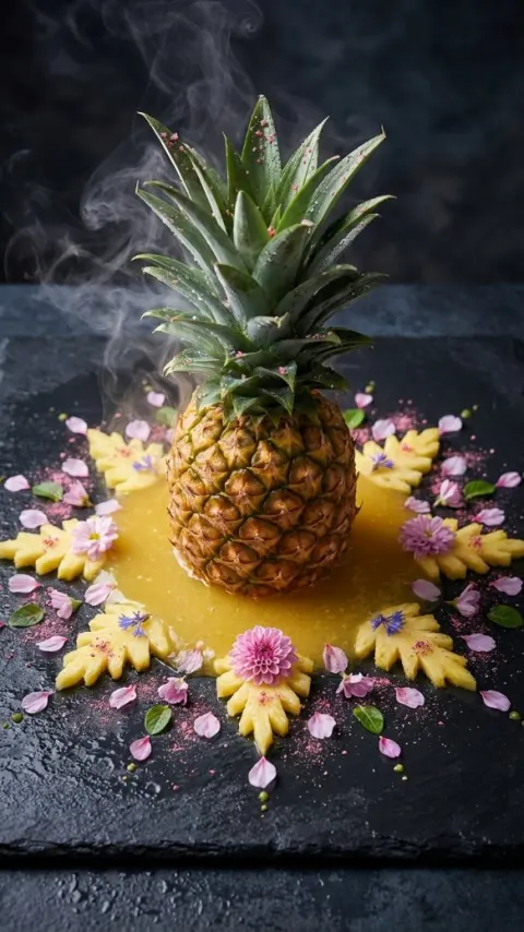 Cinematic Pineapple Macro Photography