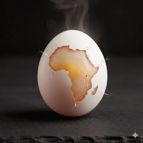 Photorealistic Egg Africa Map Crack
