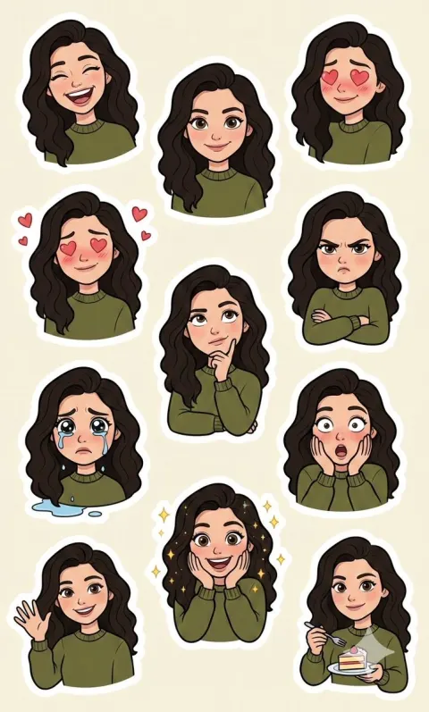Pixar Cute Sticker Expressions