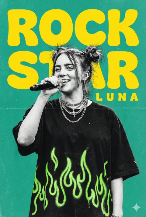 Neon Rock Star Live Poster