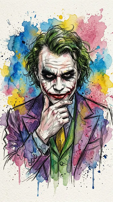Joker's Eerie Smile Artwork