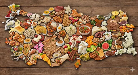 Turkish Food Map Art