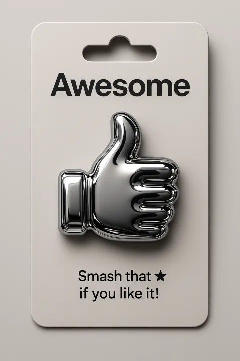 Chrome Emoji Pin