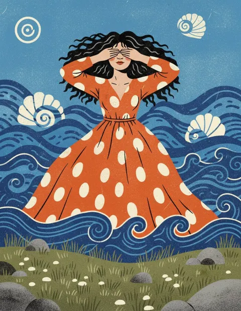 Screen Print Style Sea Vision