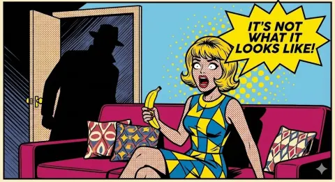 Pop Art Startled Woman