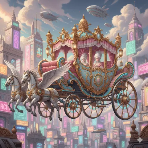 Cyberpunk Ornate Carriage Art