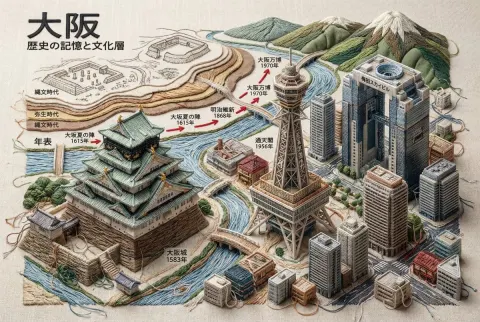 Embroidered 3D Textile Cityscape