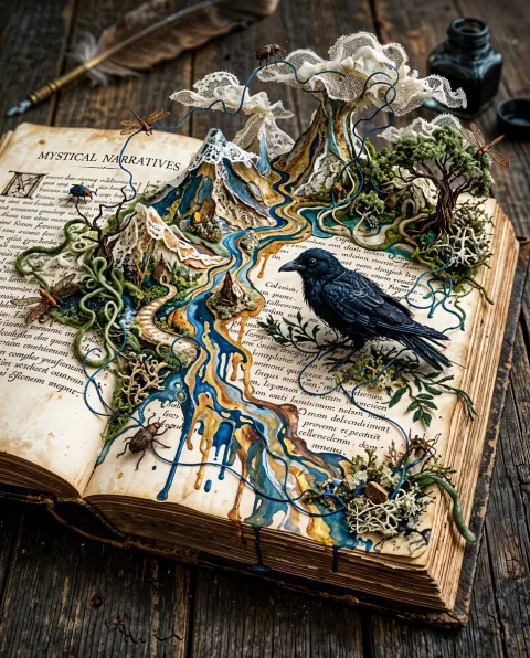 Surreal World Between Book Pages