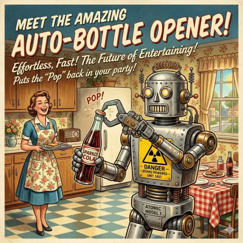 Retro Futuristic Auto Bottle Opener