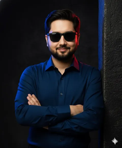 Cinematic Studio Portrait Young Man