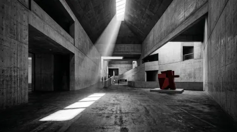 Brutalist Light Museum Shadows