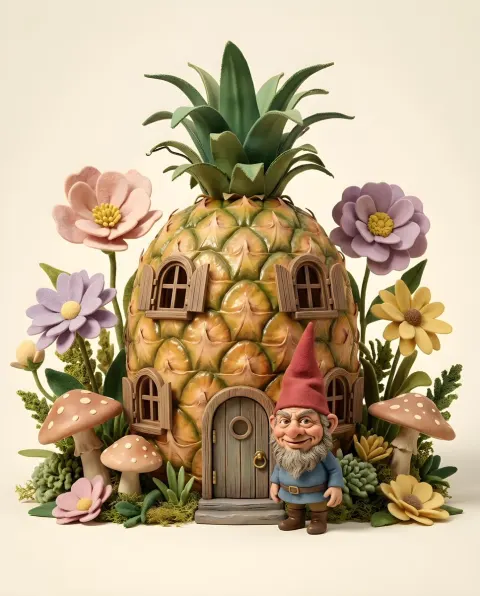 Whimsical Pineapple House Fantasy