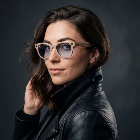 Smart Glasses Fashion Editorial Portrait