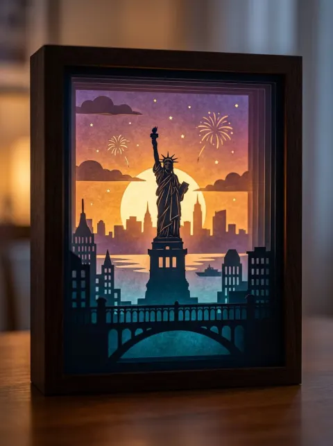 Dreamy 3D Paper Cut Light Box