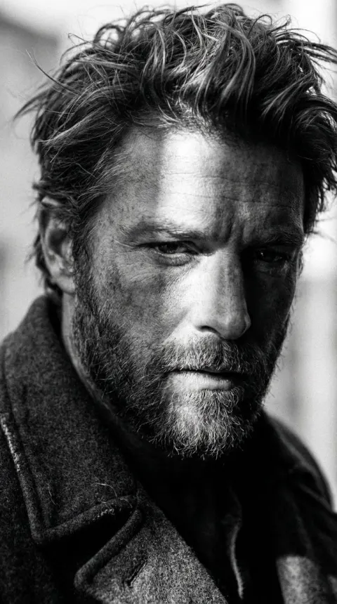 Brooding Rugged Man Portrait