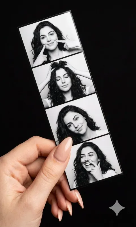 Nostalgic Black and White Photo Strip