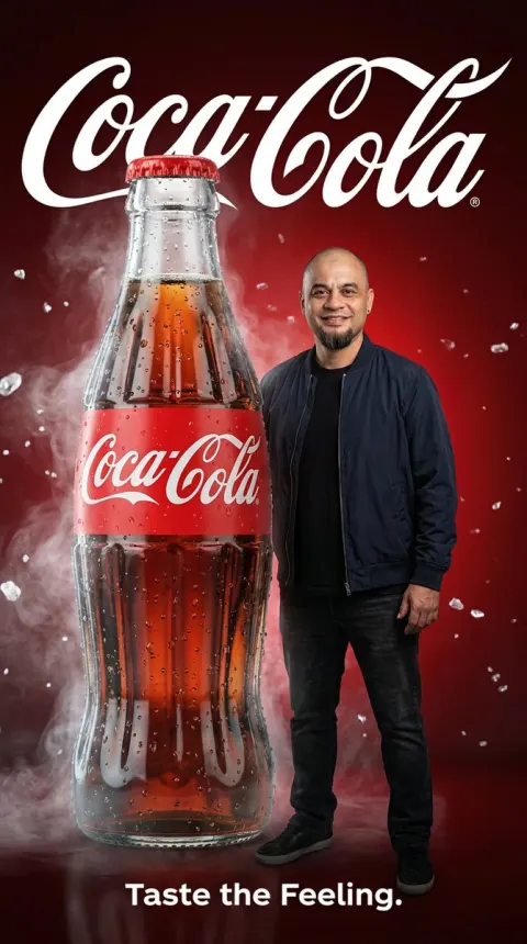 Giant Ice-Cold Coke Ad