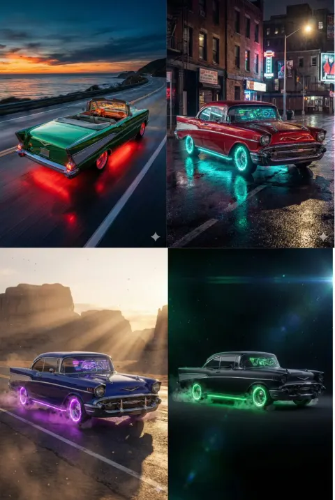 Retro Futuristic Muscle Car Reimagined
