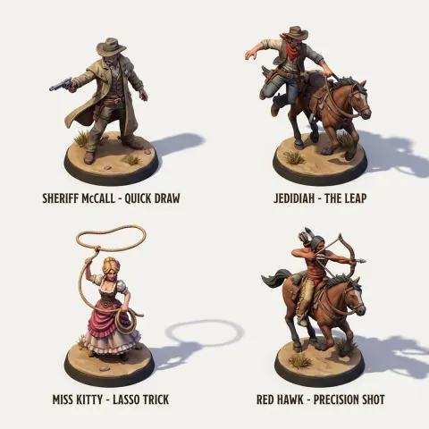 Ultra-realistic 3D Western Minifigures