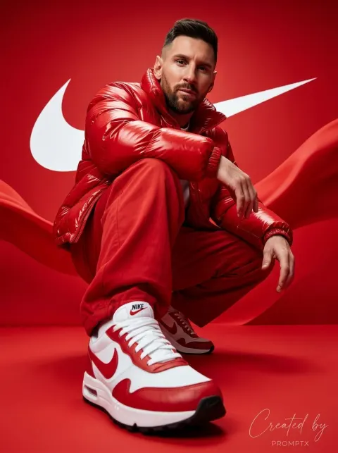 Red Nike Streetwear Campaign