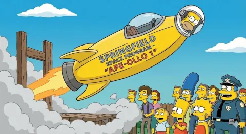 Rocket Banana Simpsons Style