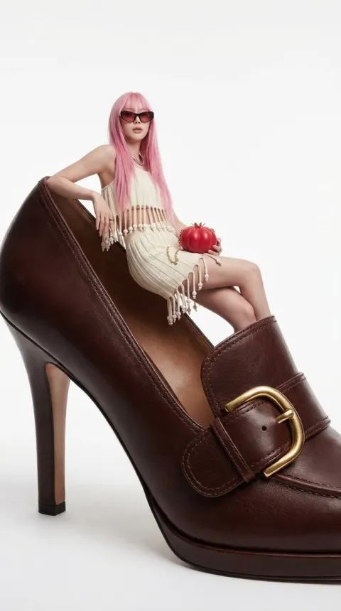 Giant Heel Fashion Editorial Shoot