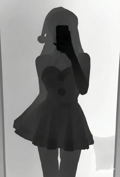 Santa Girl Mirror Selfie