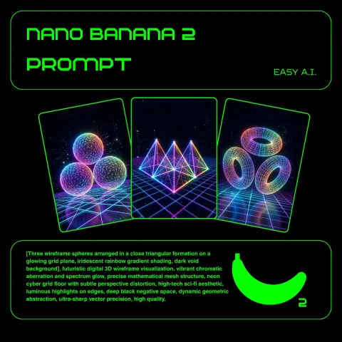 Neon Wireframe 3D Image Generator