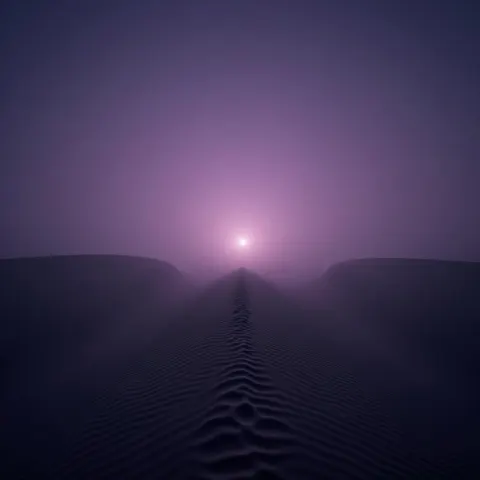 Twilight Fog Album Cover Over Purple Dunes