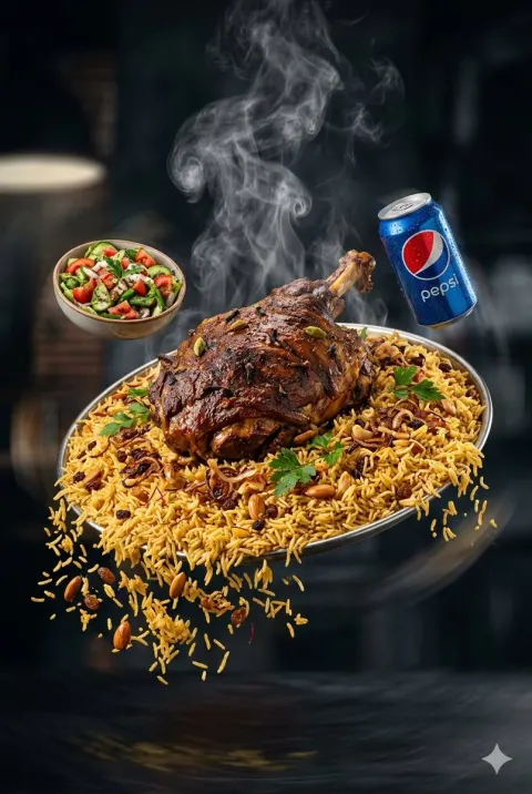 Floating Saudi Lamb Kabsa Feast