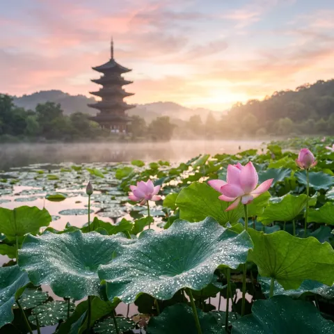 Pink Lotus Dawn