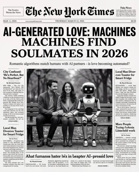 Humorous NYT Front Page 2026
