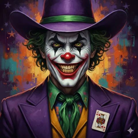 Joker Cowboy Menacing Portrait