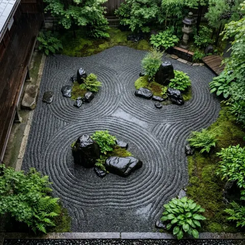 Tranquil Zen Garden Rain