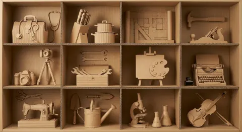 Corrugated Paper Miniature Toolbox Collection