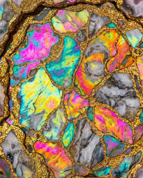 Geode Rainbow Abstract Art