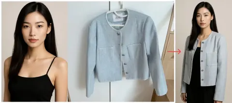 Hyper-Realistic Fashion Garment Blending
