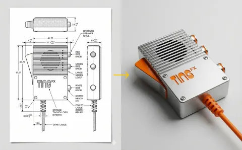 Aluminium Product Render RAL Orange