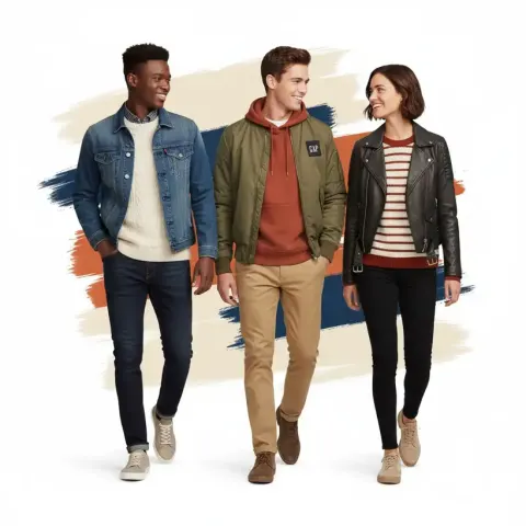 Autumn Friends Stroll Together