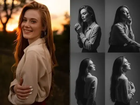 Artistic Black and White Portrait