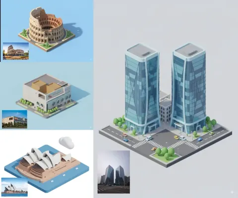 Cute Isometric 3D Building