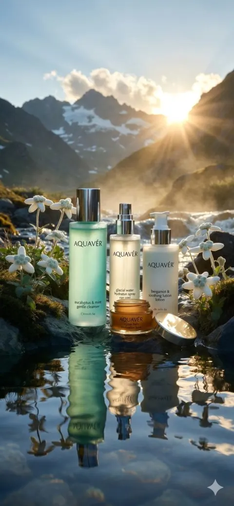 Alpine Stream Luxury Skincare Editorial