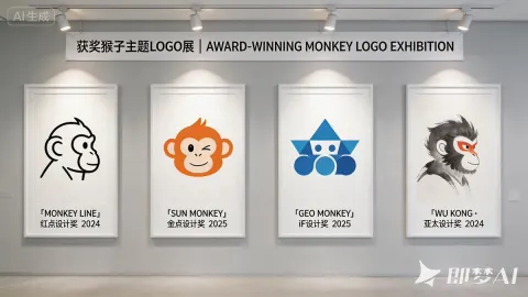 Award-Winning Monkey Logo Wall