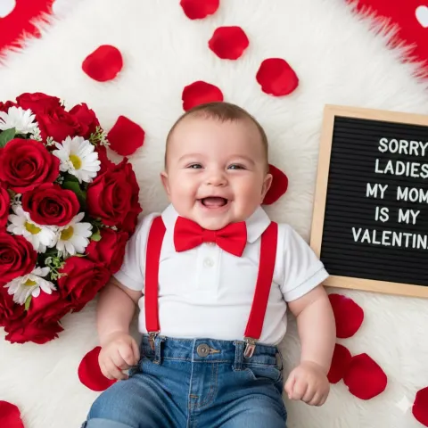 Valentine's Baby Boy Portrait