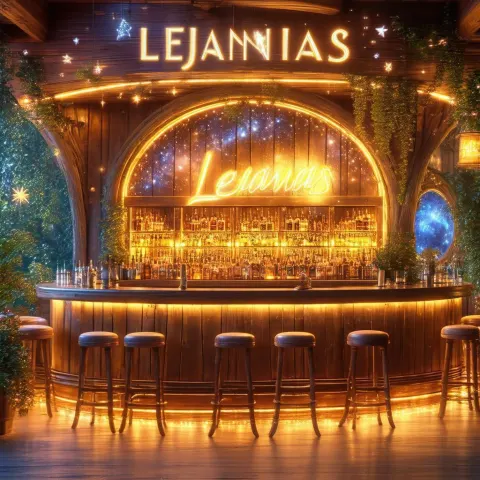 Celestial Fantasy Bar Glowing With Starlight Logo