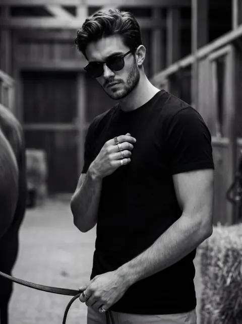 Mysterious Equestrian Youth Portrait