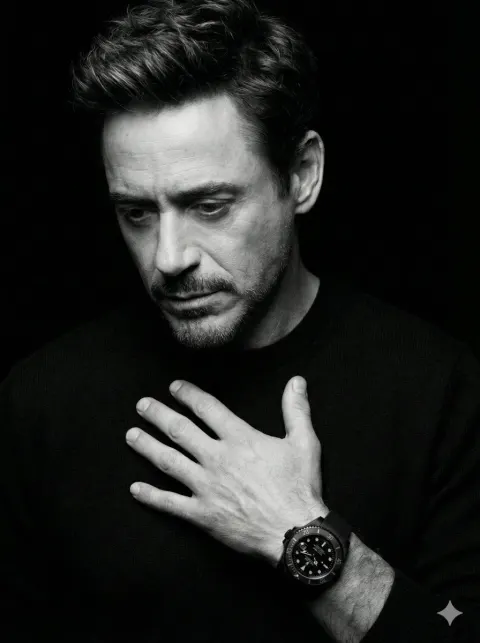 Dramatic Black White Portrait